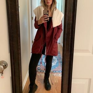 L.A. Hearts Utility Jacket with Sherpa Trim